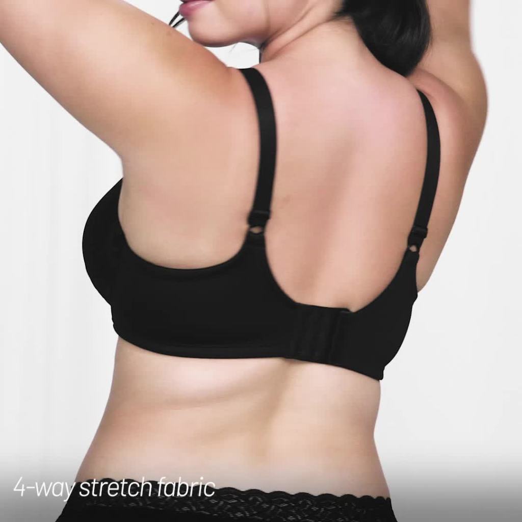 thumbnail video image 2 of Vanity Fair Lingerie Women's Beauty Back Full-Figure Smoothing Underwire Bra with Lace, Style 76382, 2 of 8