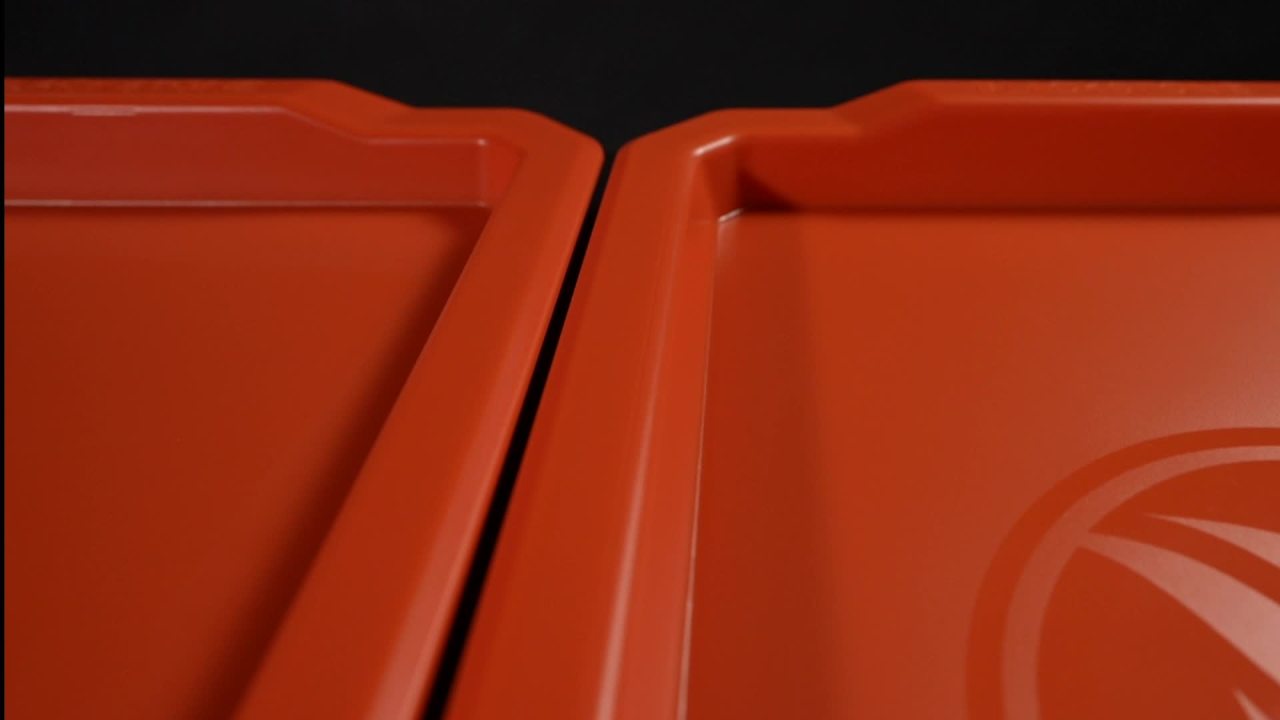 thumbnail video image 3 of Blackstone Rectangle Griddle Serving Trays in Orange, 2-Pack, 3 of 15