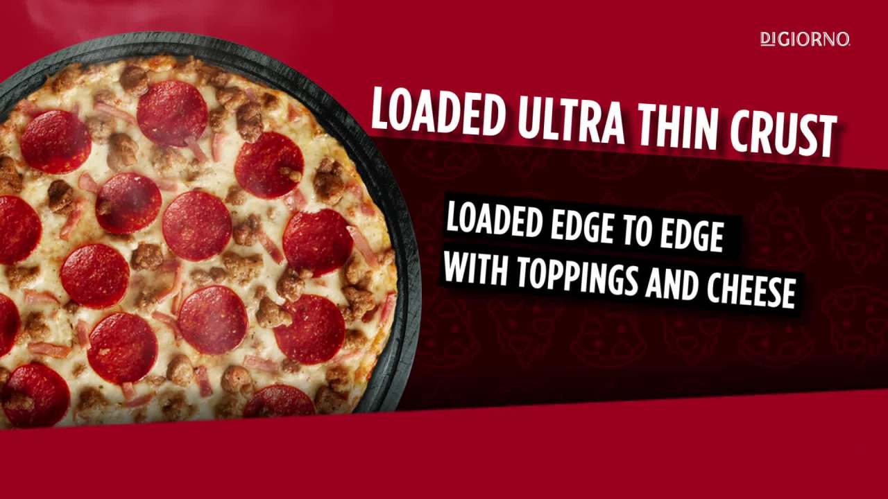 thumbnail video image 2 of DiGiorno Stuffed Crust Cheese and Bacon Meat Pizza with Ranch Sauce, 21.9 oz (Frozen), 2 of 10