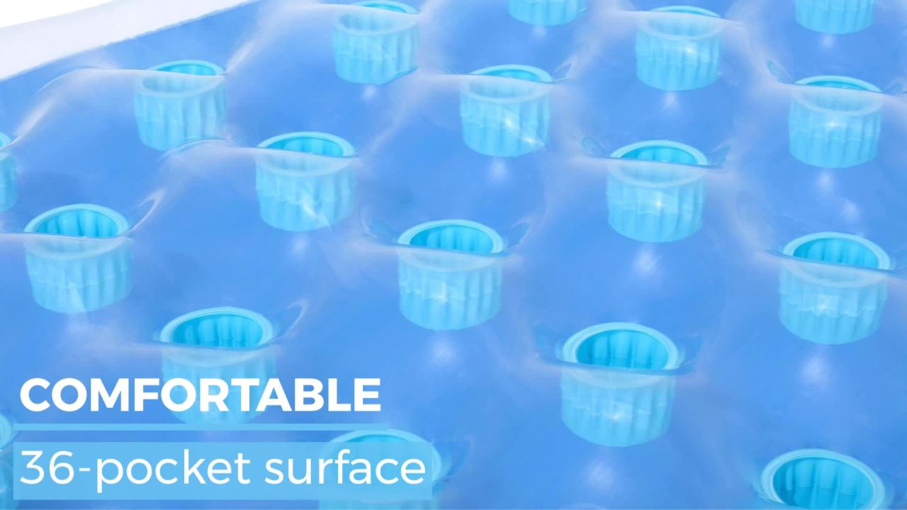 thumbnail video image 2 of Play Day Double Beach Pool Lounge Float 6'4", Blue, 2 of 7