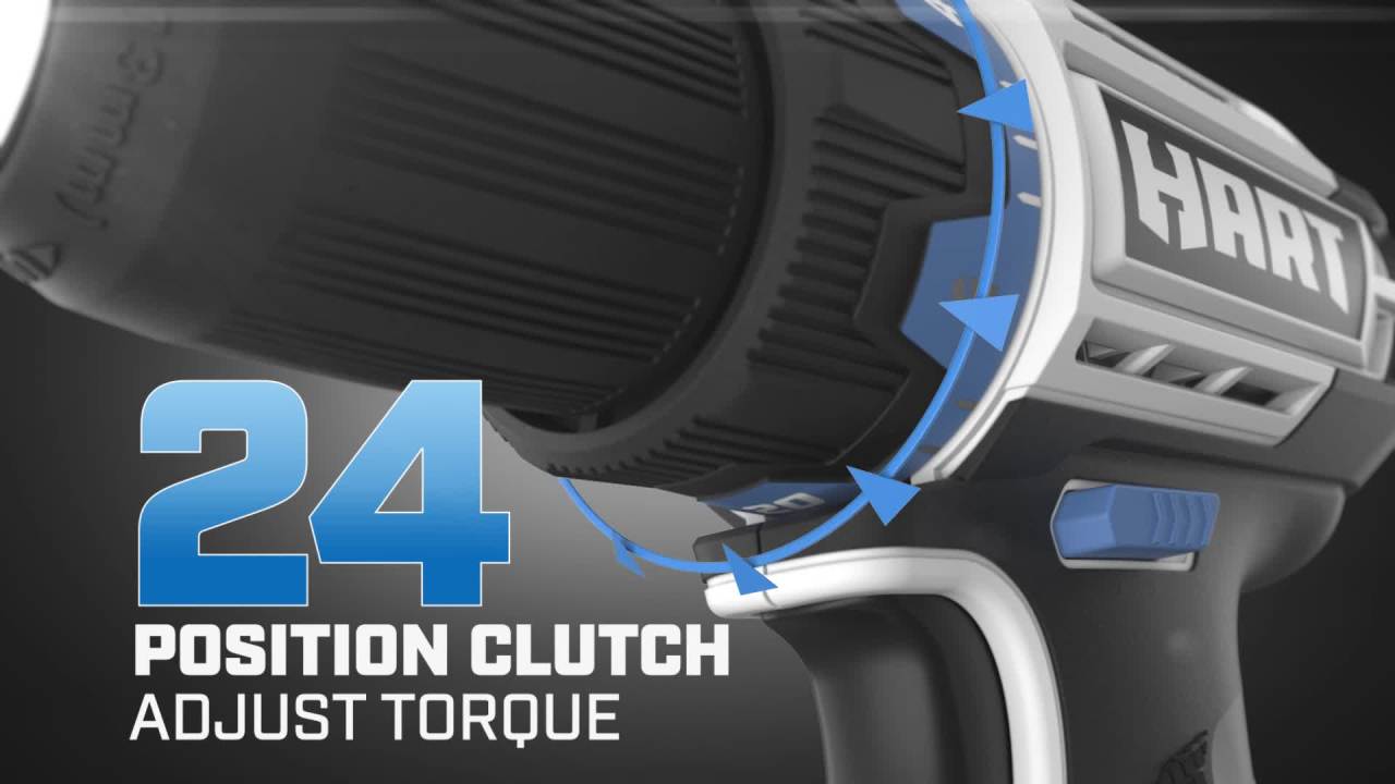 thumbnail video image 2 of HART 20-Volt Cordless Brushless 1/2-inch Drill/Driver (Battery not Included), 2 of 14