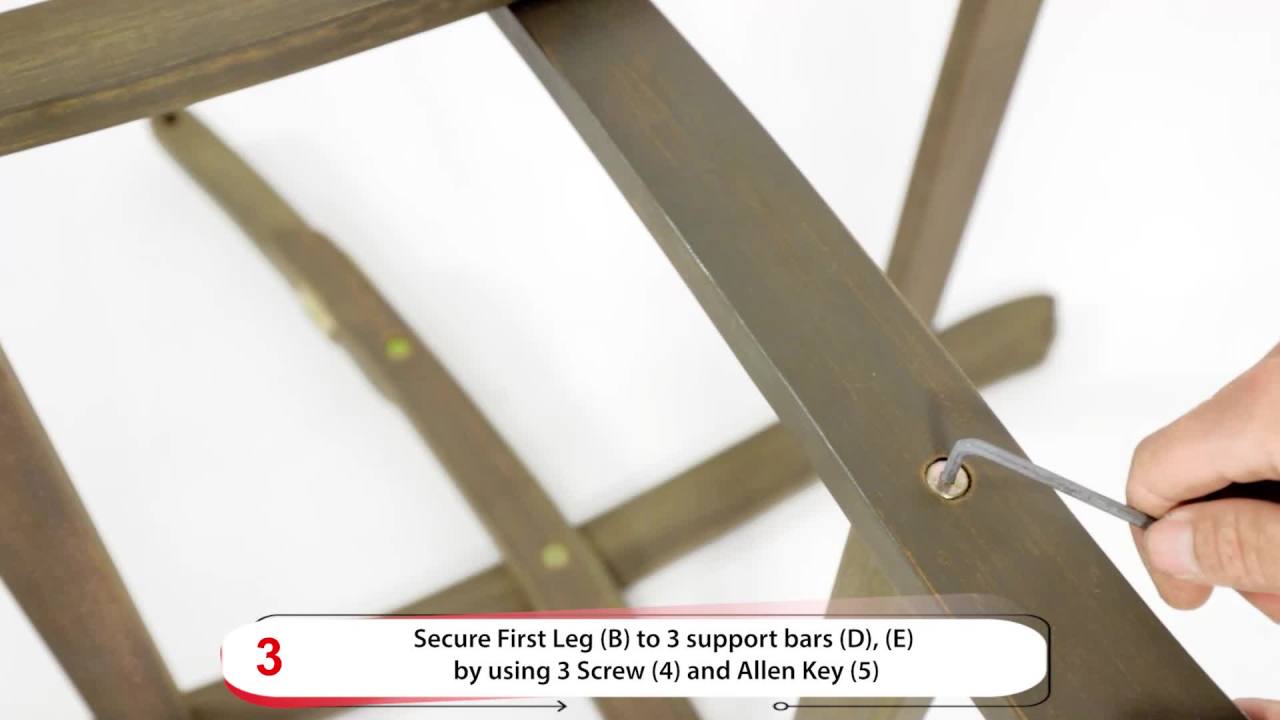 thumbnail video image 2 of GDF Studio Rabion Outdoor Acacia Wood Folding rectangle Bistro Table, Gray, 2 of 9