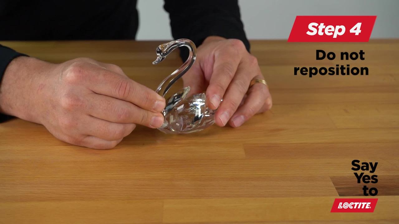 thumbnail video image 2 of Loctite Glass Glue, Pack of 1, Clear 0.07 oz Tube, 2 of 15