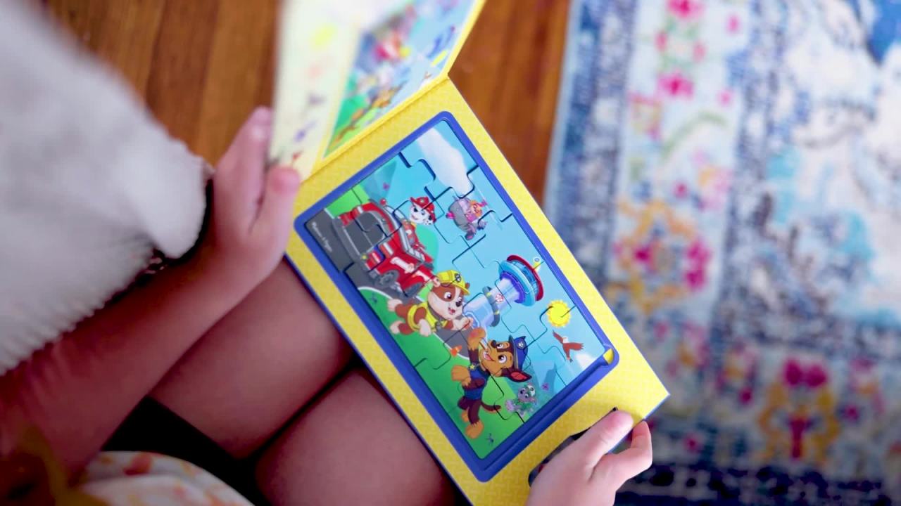thumbnail video image 5 of Melissa & Doug PAW Patrol Take-Along Magnetic Jigsaw Puzzles (2 15-Piece Puzzles), 5 of 5