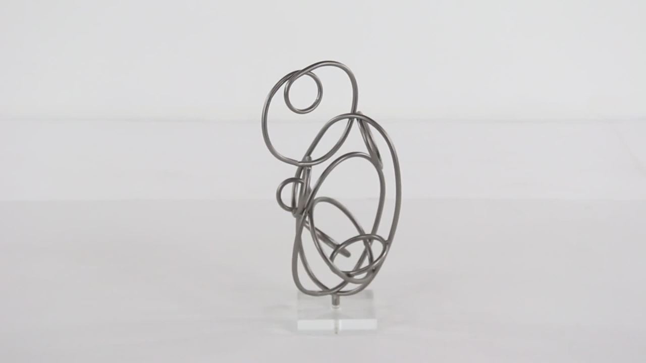 thumbnail video image 2 of Benzara Funky Metal Acrylic Sculpture, 2 of 4