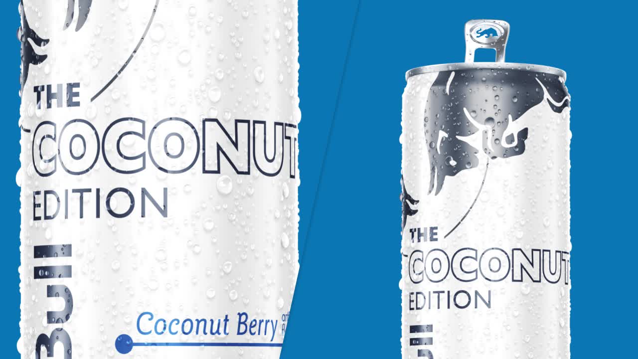 Red Bull Coconut Edition Energy Drink, Coconut Berry, 114mg Caffeine, 12 fl oz Can