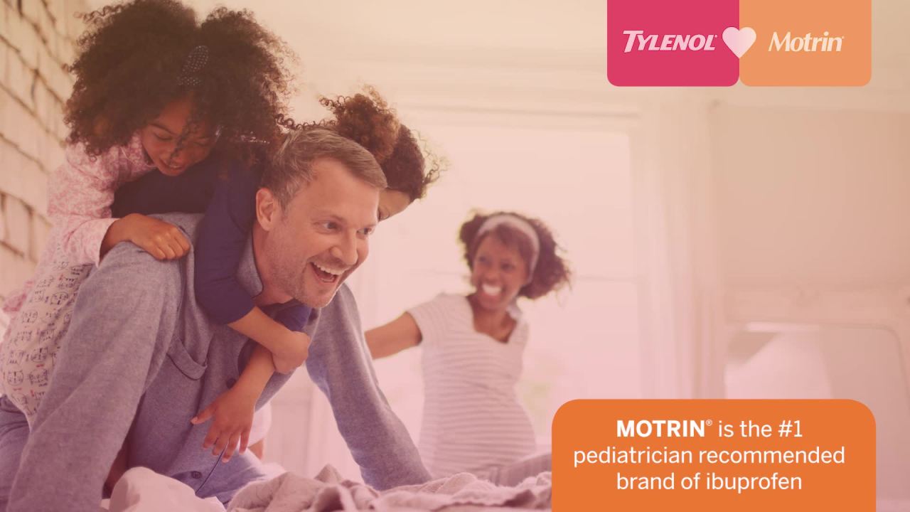 thumbnail video image 3 of Children's Motrin Oral Suspension, Pain Relief, Ibuprofen, Grape Flavored, 4 oz, 3 of 10