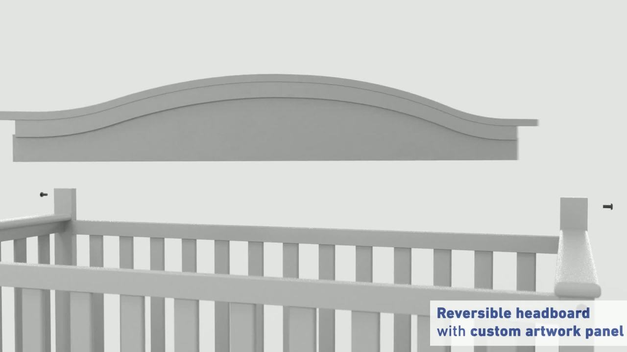 Graco Story 5in1 Convertible Baby Crib with Storage Drawer, Pebble