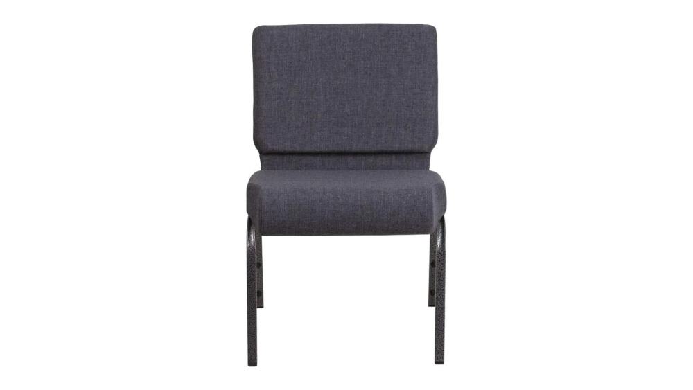 Flash Furniture HERCULES Series 21''W Stacking Church Chair in Navy Blue Fabric - Silver Vein Frame - image 2 of 13