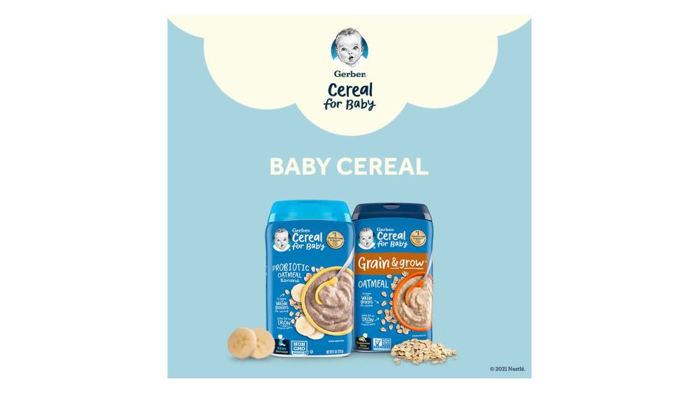 Gerber 2nd Foods Cereal for Baby Grain &amp; Grow Baby Cereal, Multigrain, 16 oz Canister - image 2 of 7