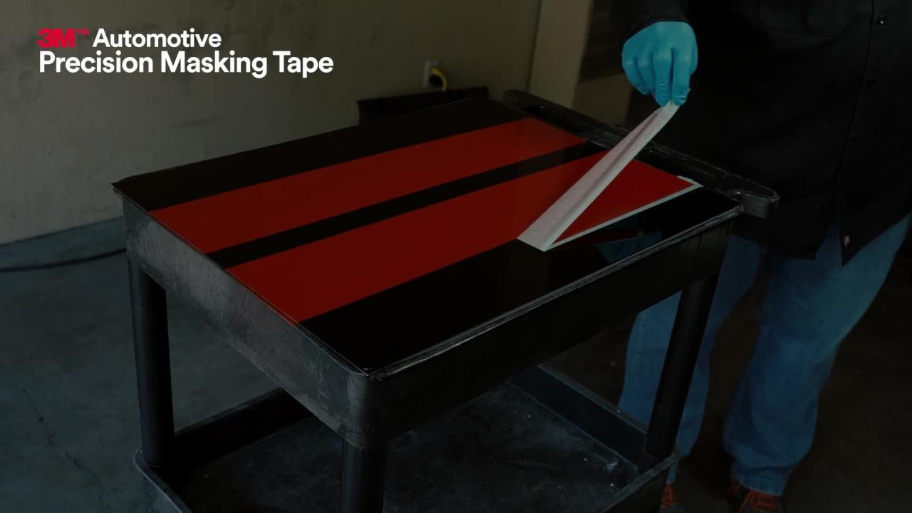thumbnail video image 2 of 3M Automotive Performance Masking Tape 03431, 18 mm x 32 m, 24/Case, 2 of 15
