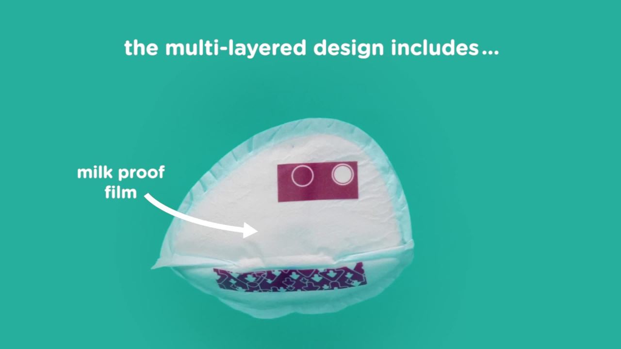 thumbnail video image 2 of Tommee Tippee Made for Me Super Absobent Disposable Breast Pads, Large (42 Count) | Soft, Leak-Free, Contoured Shape, Adhesive Patch, 2 of 10