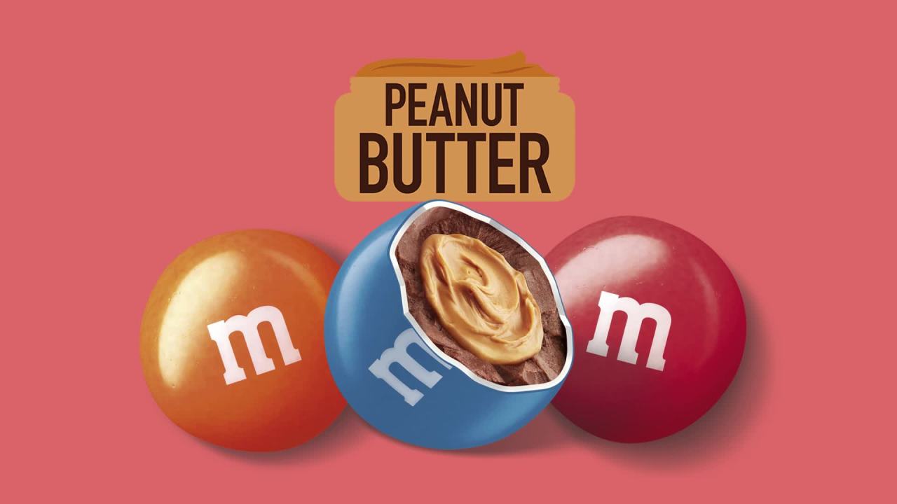 thumbnail video image 2 of M&M's Peanut Butter Milk Chocolate Candy, Sharing Size - 9 oz Bag, 2 of 14