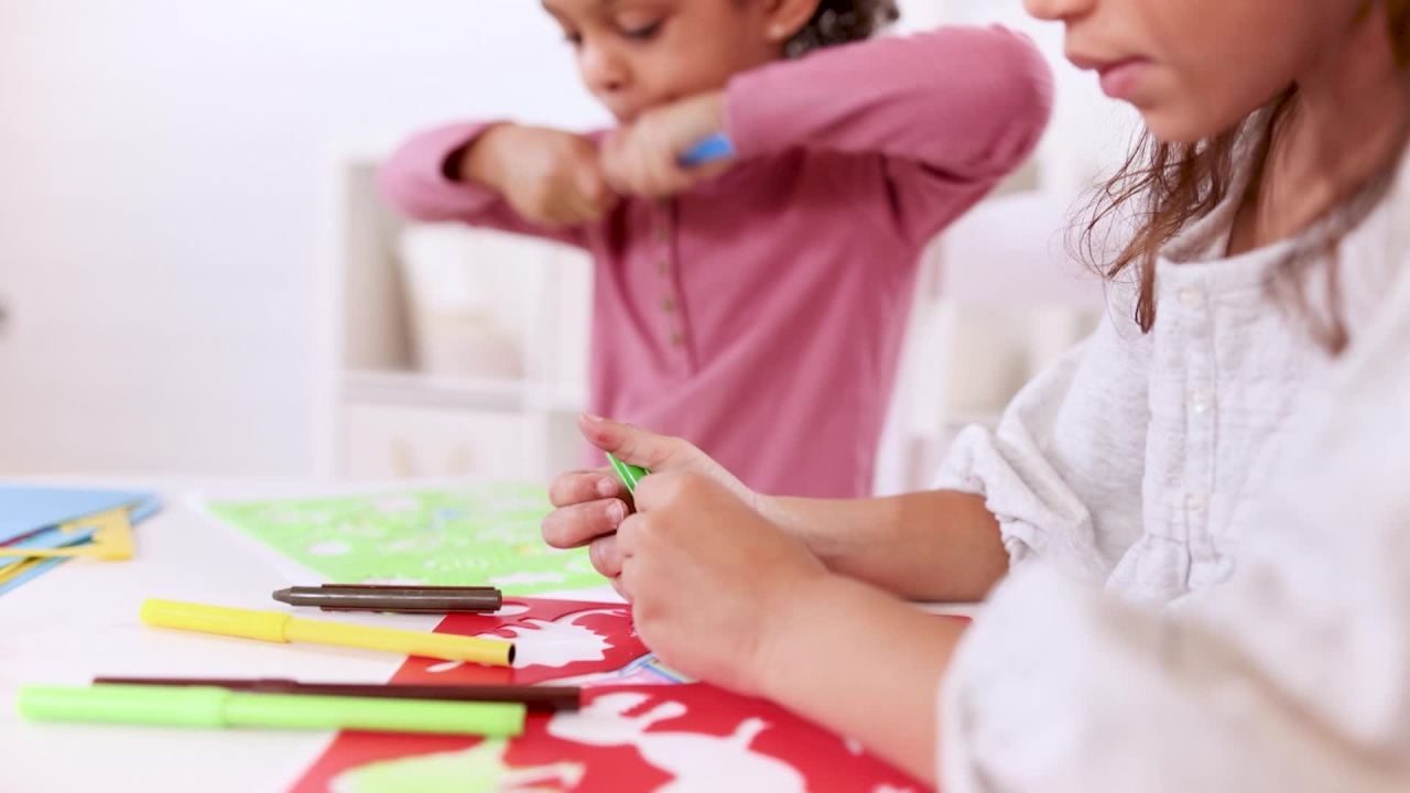 thumbnail video image 2 of Melissa & Doug Created by Me! Stencil Art Coloring Activity Kit in Storage Pouch -- 170+ Designs, 6 Markers, 2 Crayons, Paper - FSC Certified, 2 of 10