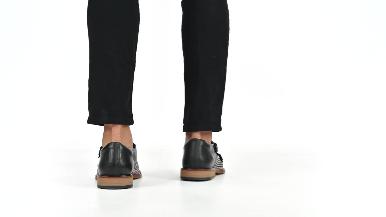 thumbnail video image 2 of Thomas & Vine Jameson Cap Toe Double Monk Strap Dress Shoe, 2 of 10
