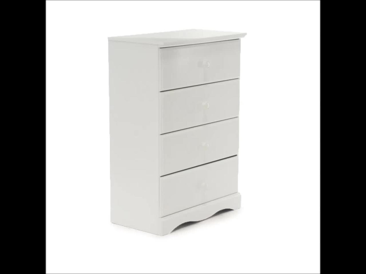 thumbnail video image 2 of Sauder Storybook 4-Drawer Bedroom Dresser, Soft White Finish, 2 of 6