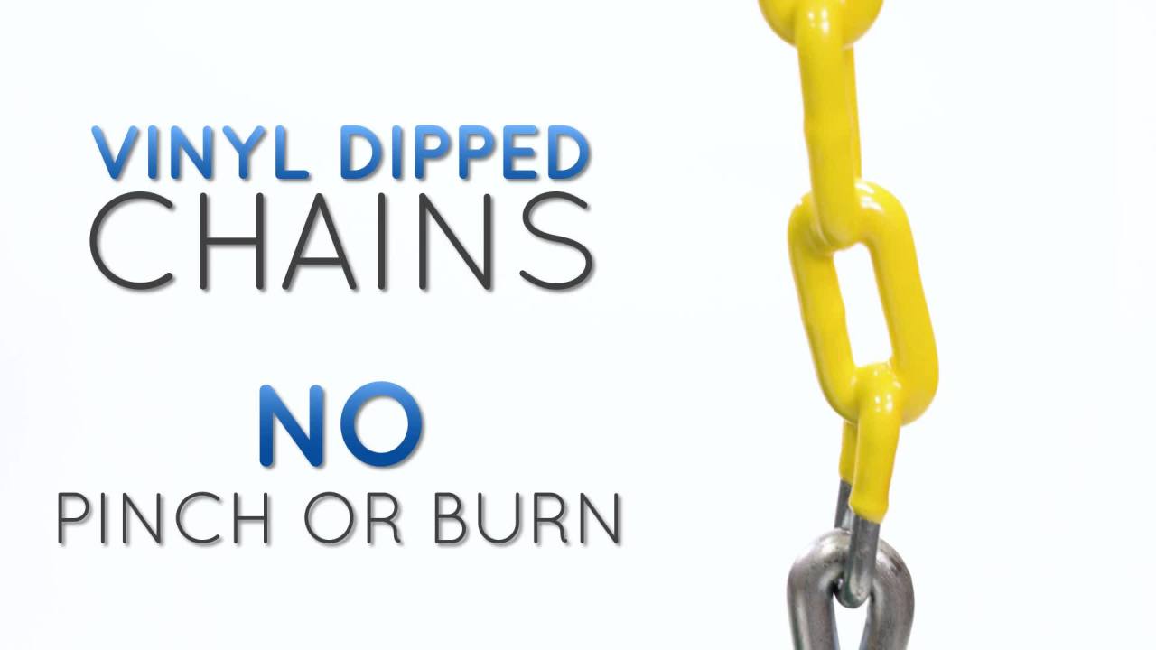 thumbnail video image 2 of Swing-N-Slide Heavy Duty Blue Swing Seat with Yellow Coated Chains, Swing Set Swing for Kids with 250 Pound Weight Limit, 2 of 6