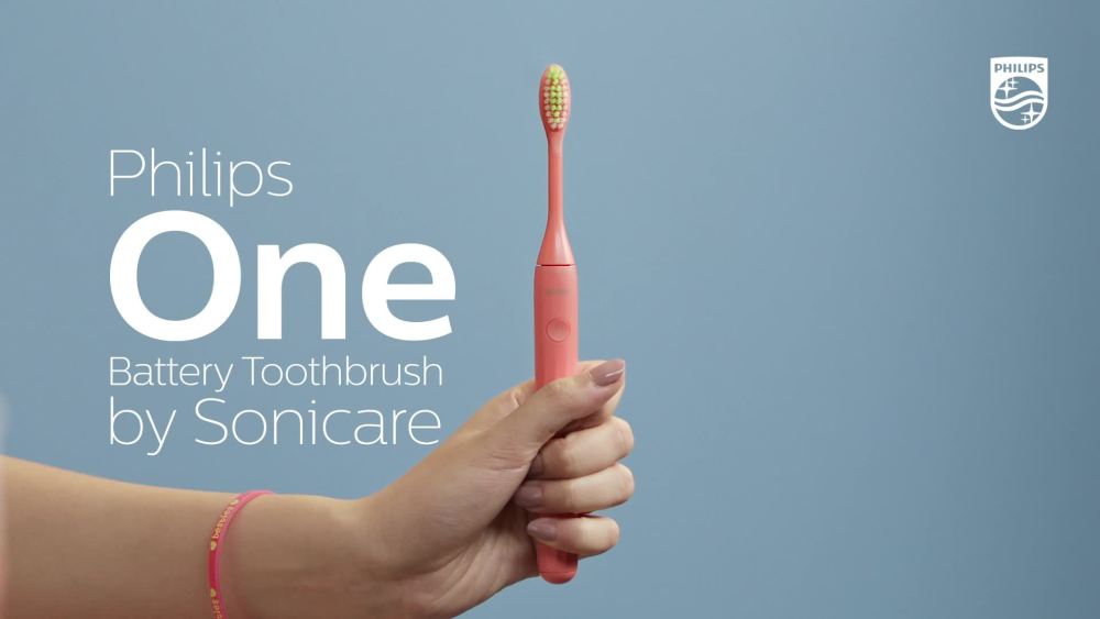 Philips One By Sonicare Battery Toothbrush, Miami Coral, HY1100/01 - image 2 of 15