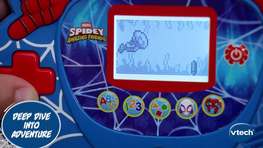 thumbnail video image 2 of VTech Spidey and His Amazing Friends Spidey Learn & Go Electronic Learning Toy for Toddlers, 2 of 11