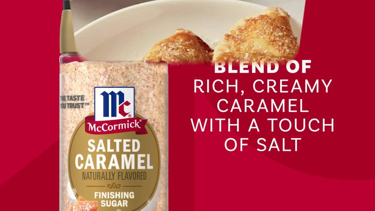thumbnail video image 2 of McCormick Salted Caramel Finishing Sugar, 3.81 oz Bottle, 2 of 22