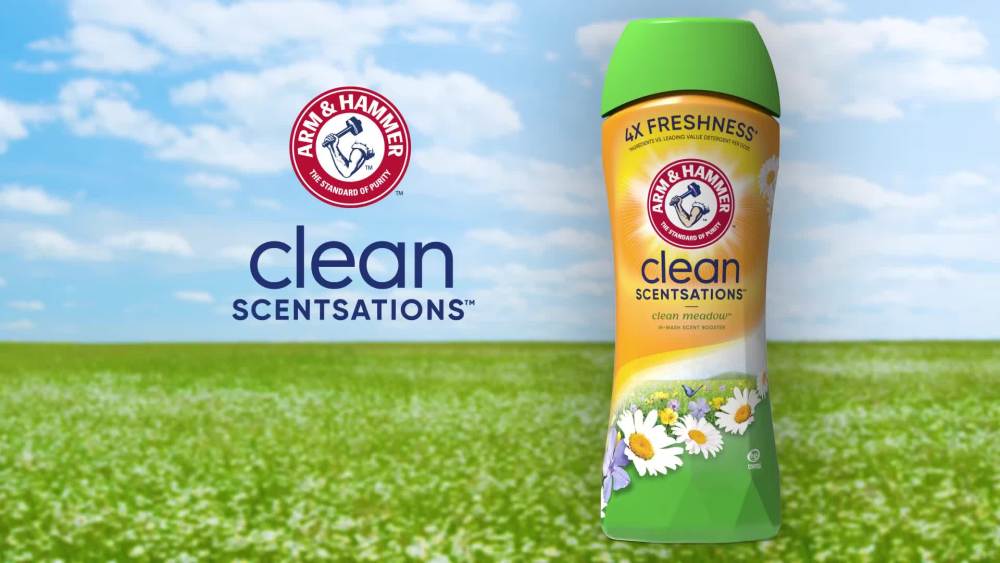 thumbnail video image 2 of ARM & HAMMER Clean Scentsations In-Wash Scent Booster, Laundry Scent Booster Clean Meadow scent, 24 Oz, 2 of 13
