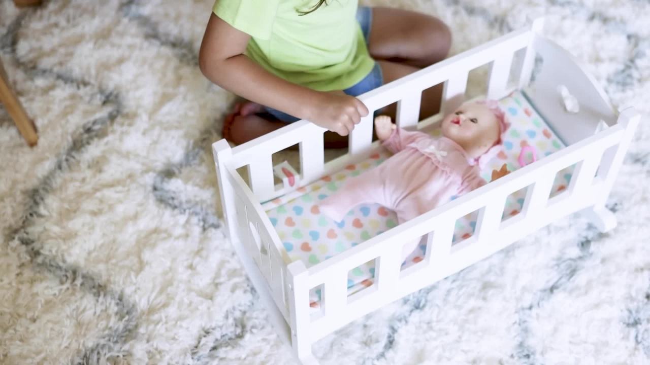 thumbnail video image 2 of Melissa & Doug Mine to Love Jenna 12" Soft Body Baby Doll With Romper, Hat, 2 of 10