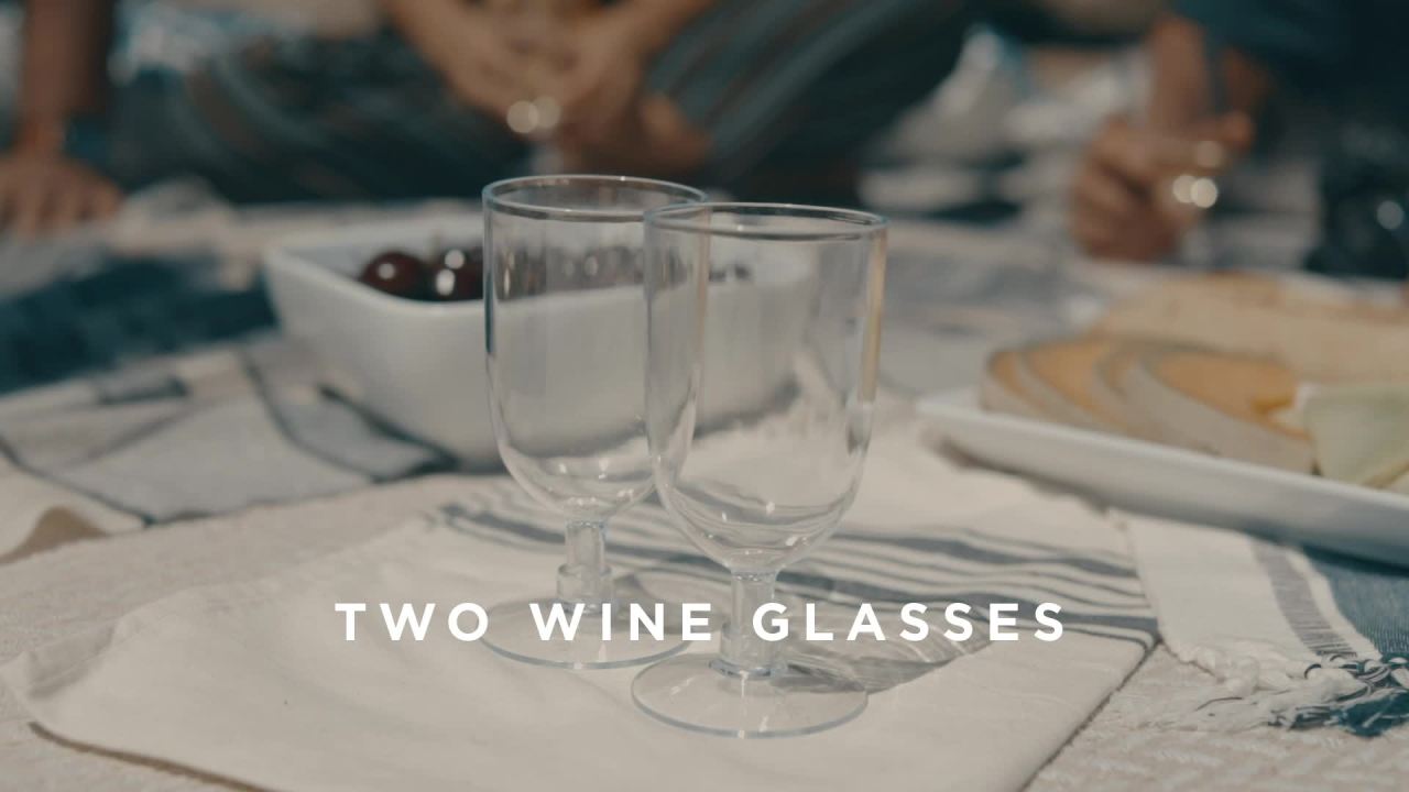 thumbnail video image 2 of Picnic Time Promenade Picnic Basket for 2, Stylish Canvas Tote with Handwoven Wicker Base and Leatherette Handles, Beige Canvas, 2 of 6