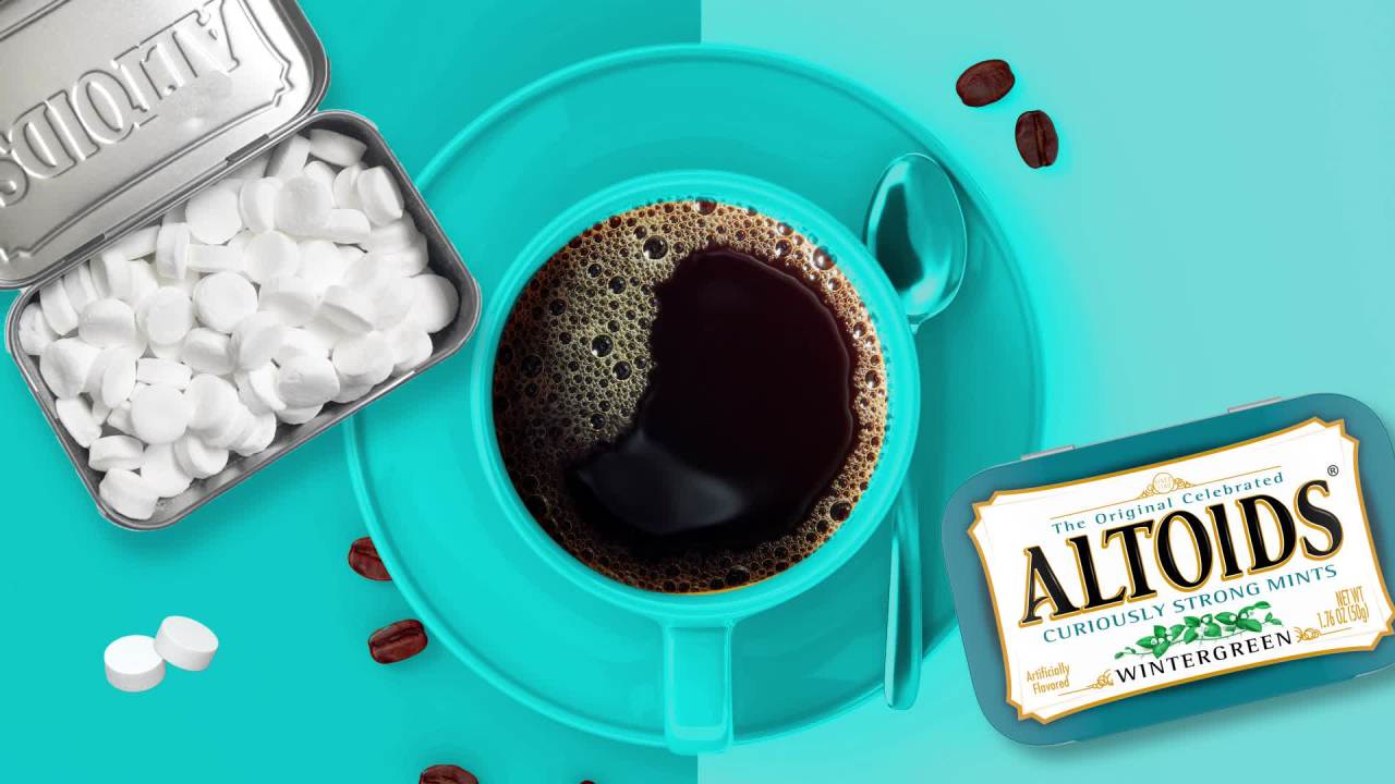 thumbnail video image 2 of Altoids Wintergreen Breath Mints - 1.76 oz Tin, 2 of 13