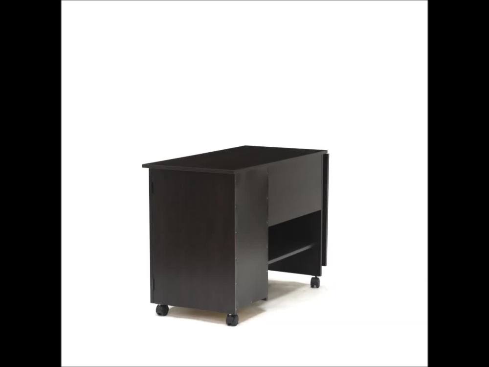 Sauder Storage Sewing and Craft Cart, Cinnamon Cherry Finish