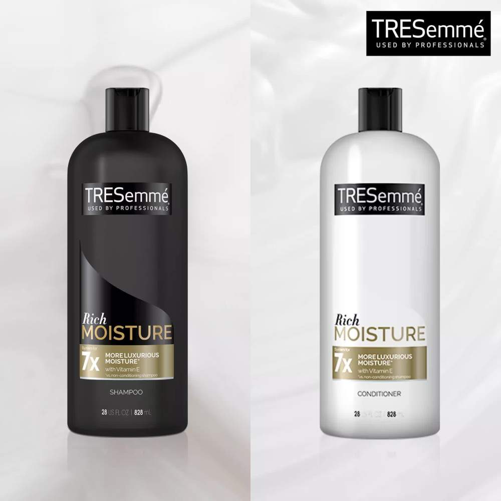 Tresemme Rich Moisture Rich Moisture Shampoo and Conditioner, 28 oz, 2 Count - image 2 of 10
