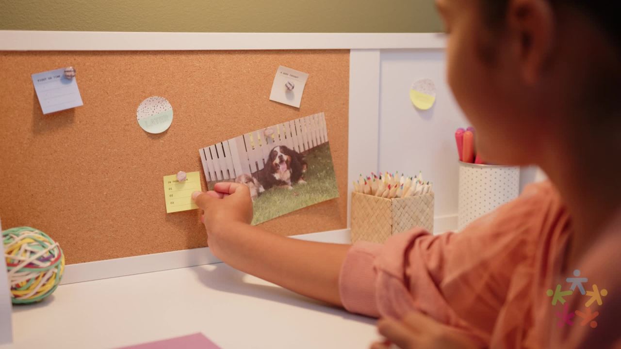 thumbnail video image 2 of KidKraft Children's Wooden Study Desk with Chair, White, for Ages 5+, 2 of 12