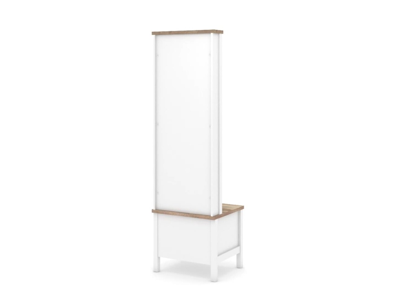 thumbnail video image 2 of Sauder Cottage Road Hall Tree with Bench, Glacier White Finish, 2 of 14