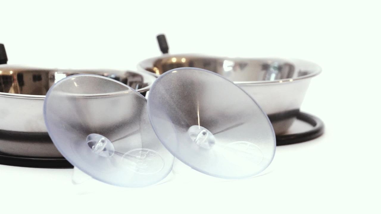 thumbnail video image 2 of K&H Pet Products EZ Mount Window Up and Away Kitty Diner Stainless/Black 12 Ounces, 2 of 8