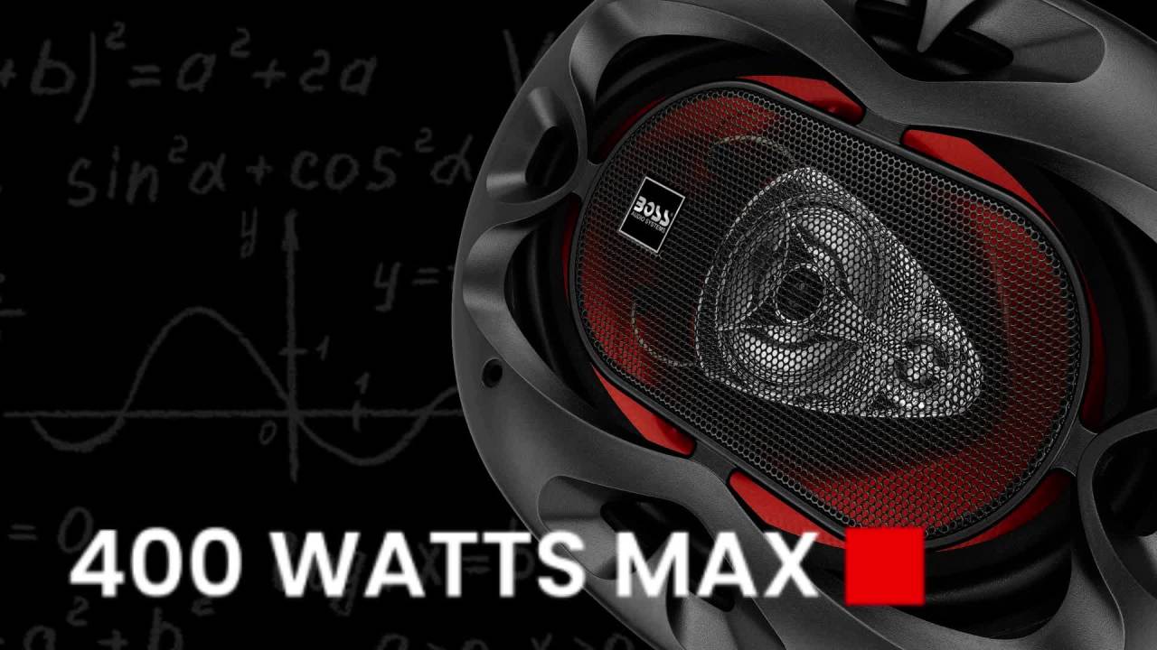 thumbnail video image 2 of BOSS Audio Systems CH6930 Chaos Series 6 x 9 inch Car Door Speakers - 400 Watts Max (per pair), Coaxial, 3 Way, Full Range, 4 Ohms, Sold in Pairs, Bocinas Para Carro, 2 of 12