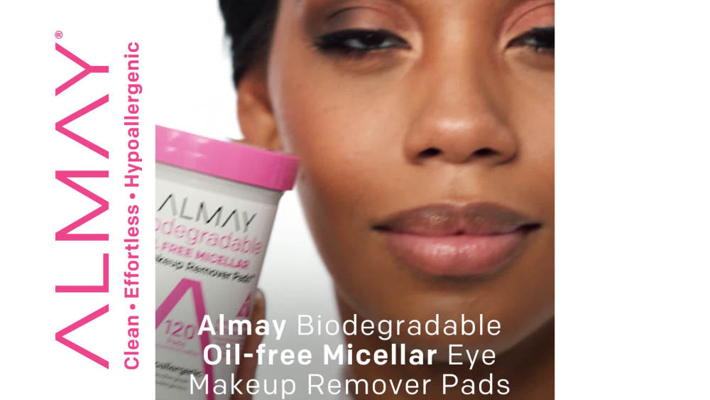 Almay Biodegradable Micellar Eye Makeup Remover Pads, 80 count