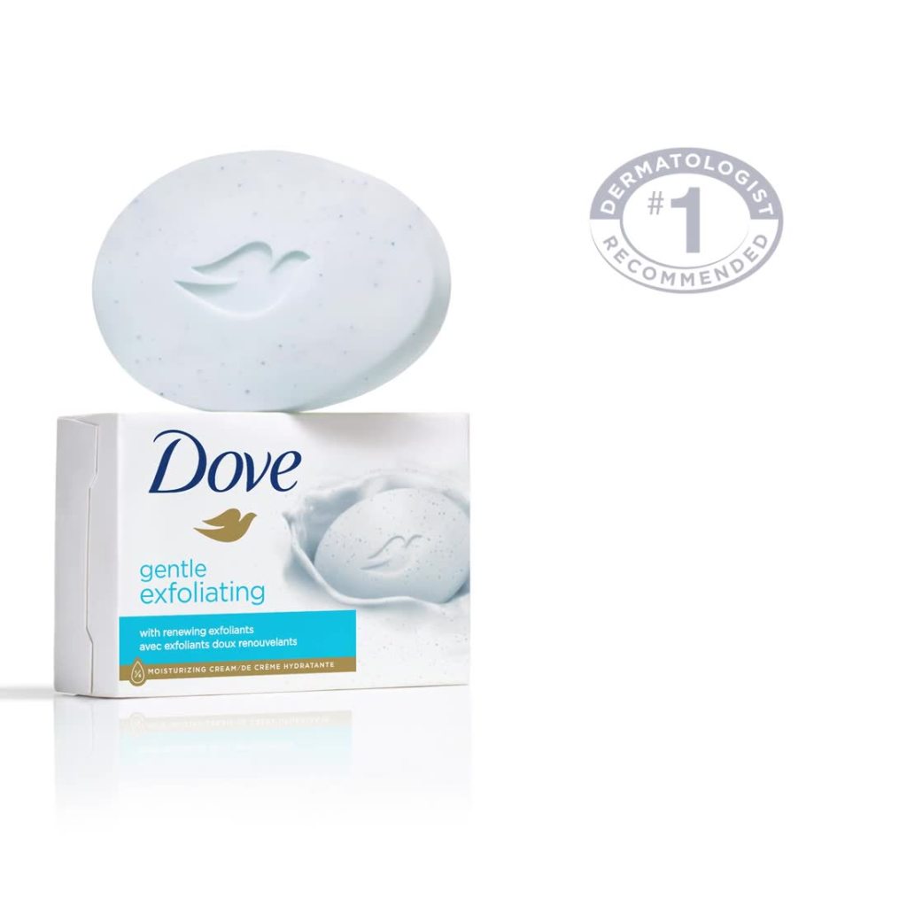 thumbnail video image 2 of Dove Beauty Bar Women's Bath Soap Gentle Exfoliating, 3.75 oz 12 Bars, 2 of 10