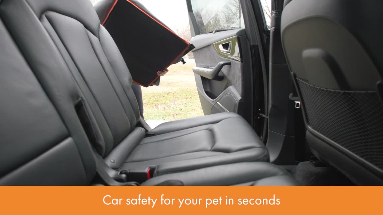 thumbnail video image 2 of K&H Pet Products Buckle N' Go Dog Car Seat for Pets Gray Large 21 X 19 X 19 Inches, 2 of 12