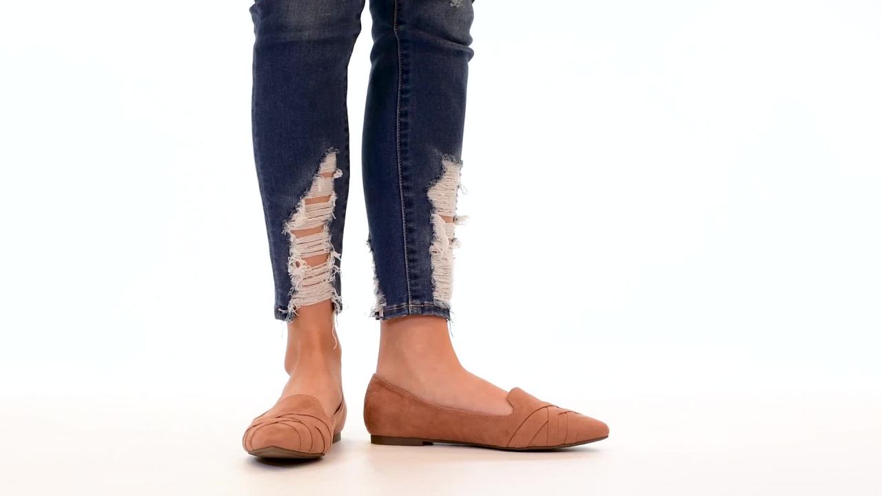 thumbnail video image 2 of Journee Womens Mindee Slip On Pointed Toe Loafer Dress Flats, Widths Available, 2 of 10