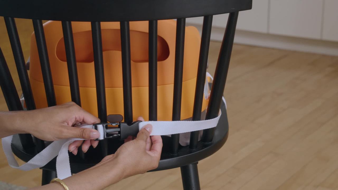 thumbnail video image 2 of Infantino Grow-with-Me 4-in-1 Baby to Toddler High Chair Booster Seat, Unisex, Orange Fox, 2 of 7