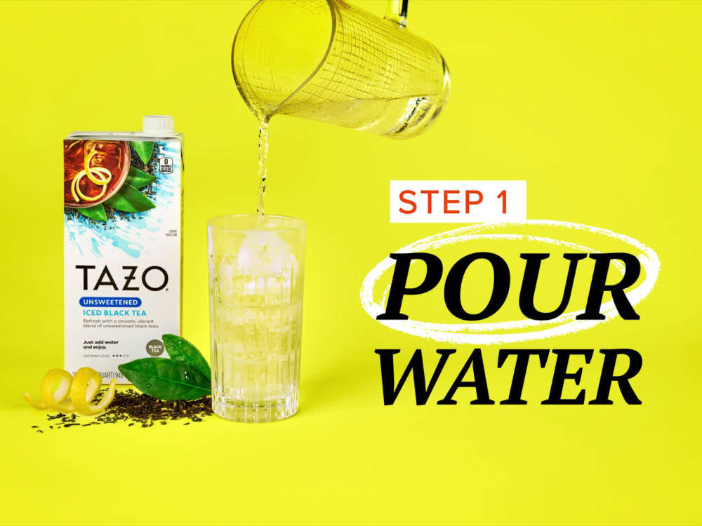 TAZO Iced Tea Concentrate, Black Tea, 32 oz Carton