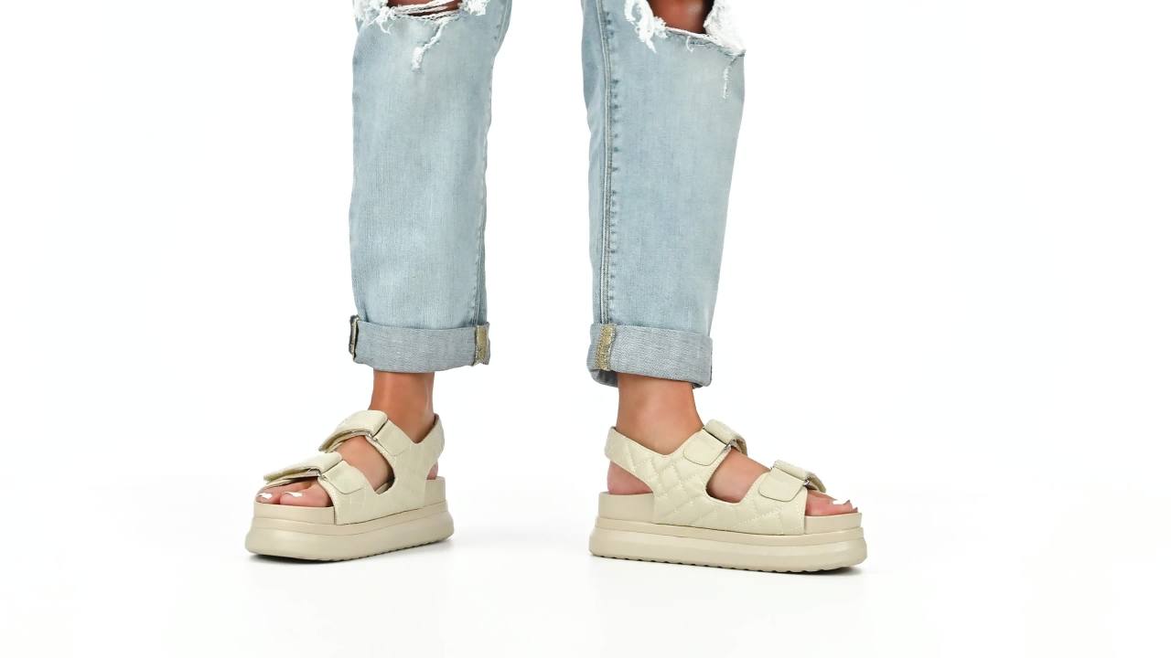 thumbnail video image 2 of Journee Womens Debby Hook and Loop Platform Sport Sandals, 2 of 10