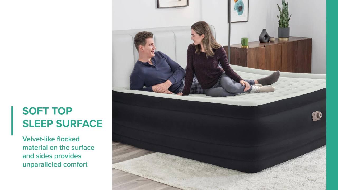 thumbnail video image 2 of Bestway Tritech Air Mattress King 24" with Built-in AC Pump Included, 2 of 17