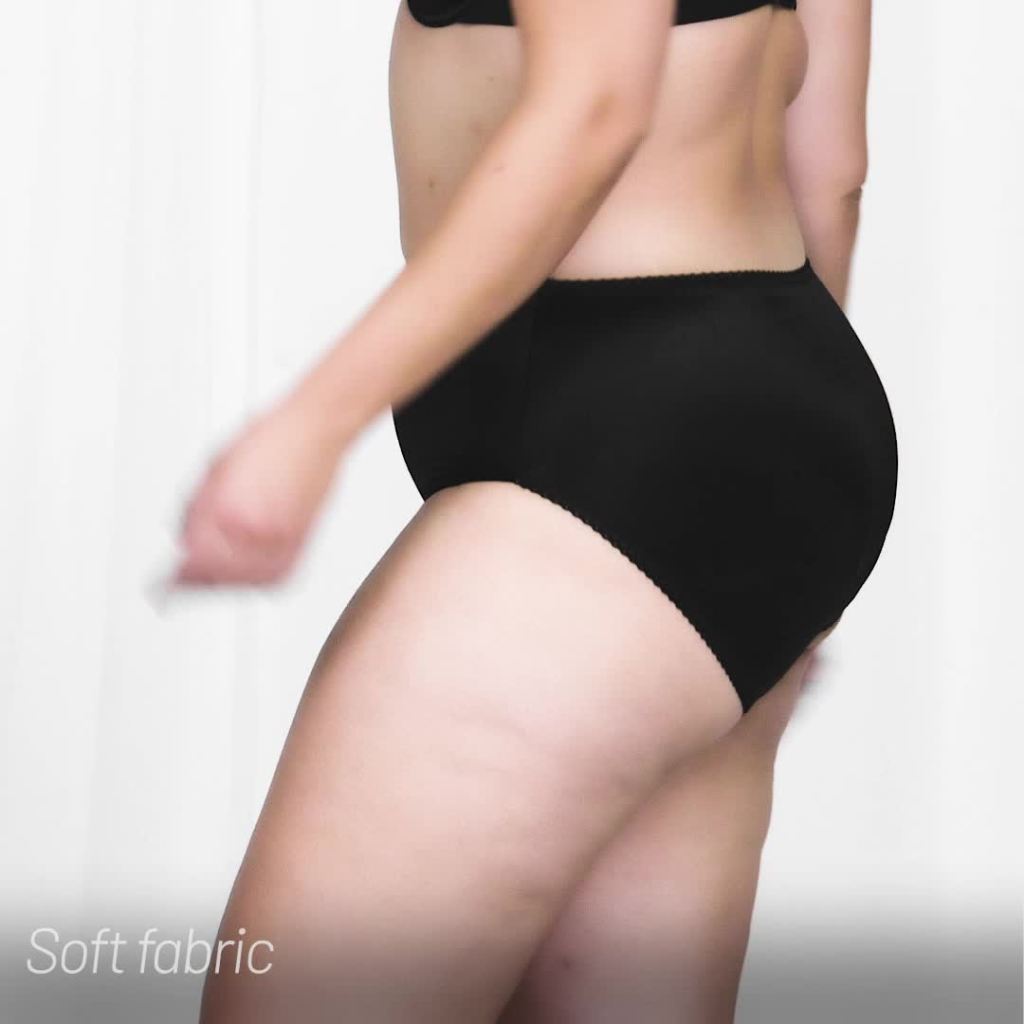 thumbnail video image 2 of Vanity Fair Radiant Women's Undershapers Hi-Cut Brief Underwear - High Waist, Light Control Shaping, 3-Pack, Sizes S-5XL, 2 of 12