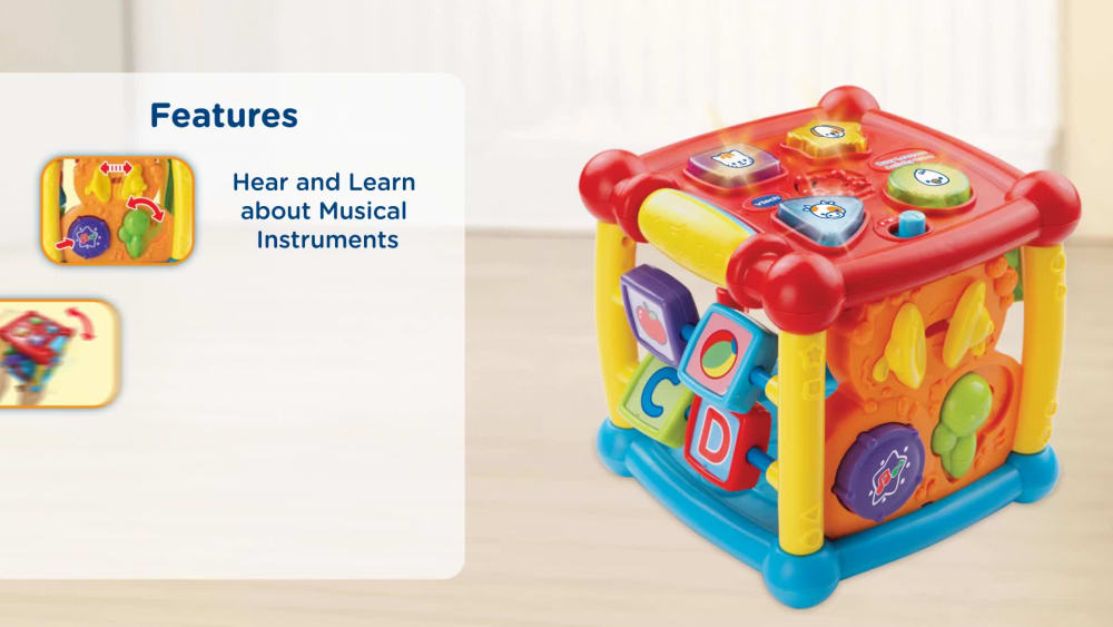 thumbnail video image 3 of VTech Baby Busy Learners Activity Cube Baby and Toddler Toys, 3 of 12
