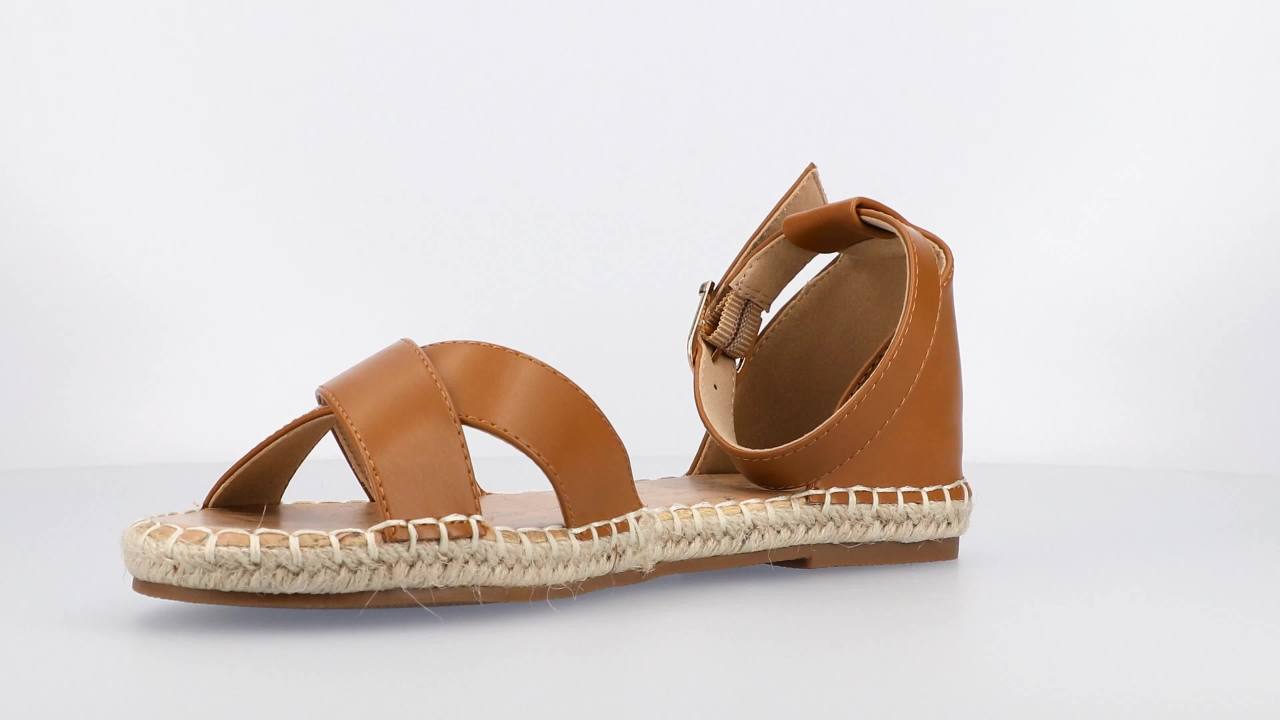 thumbnail video image 2 of Journee Womens Lyddia Espadrille Flat Sandals, Widths Available, 2 of 9