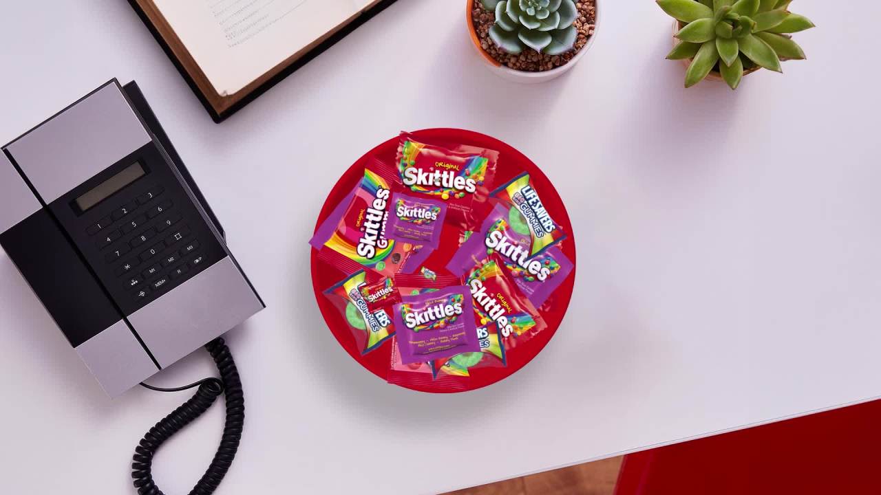 thumbnail video image 2 of (3 pack) Skittles, Skittles Gummies & Life Savers Gummies Variety Pack, Party Size - 18.56 oz Bag, 2 of 14