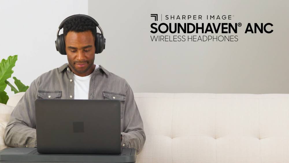 Sharper Image SoundHaven Wireless overEar Bluetooth Headphones, Noise