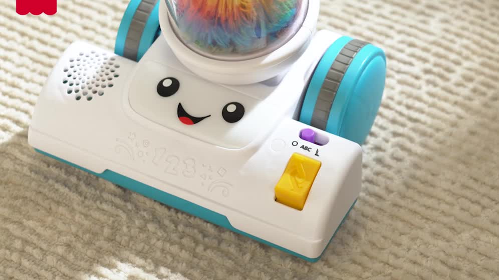 thumbnail video image 2 of Fisher-Price Laugh & Learn 2-in-1 Vacuum Toddler Electronic Learning Toy with Lights & Music, 2 of 7