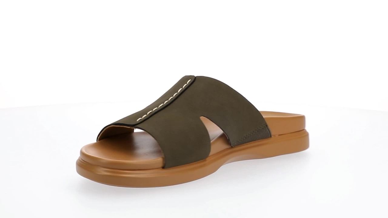 thumbnail video image 2 of Journee Womens Misey Single Band Slip On Sandals, 2 of 10