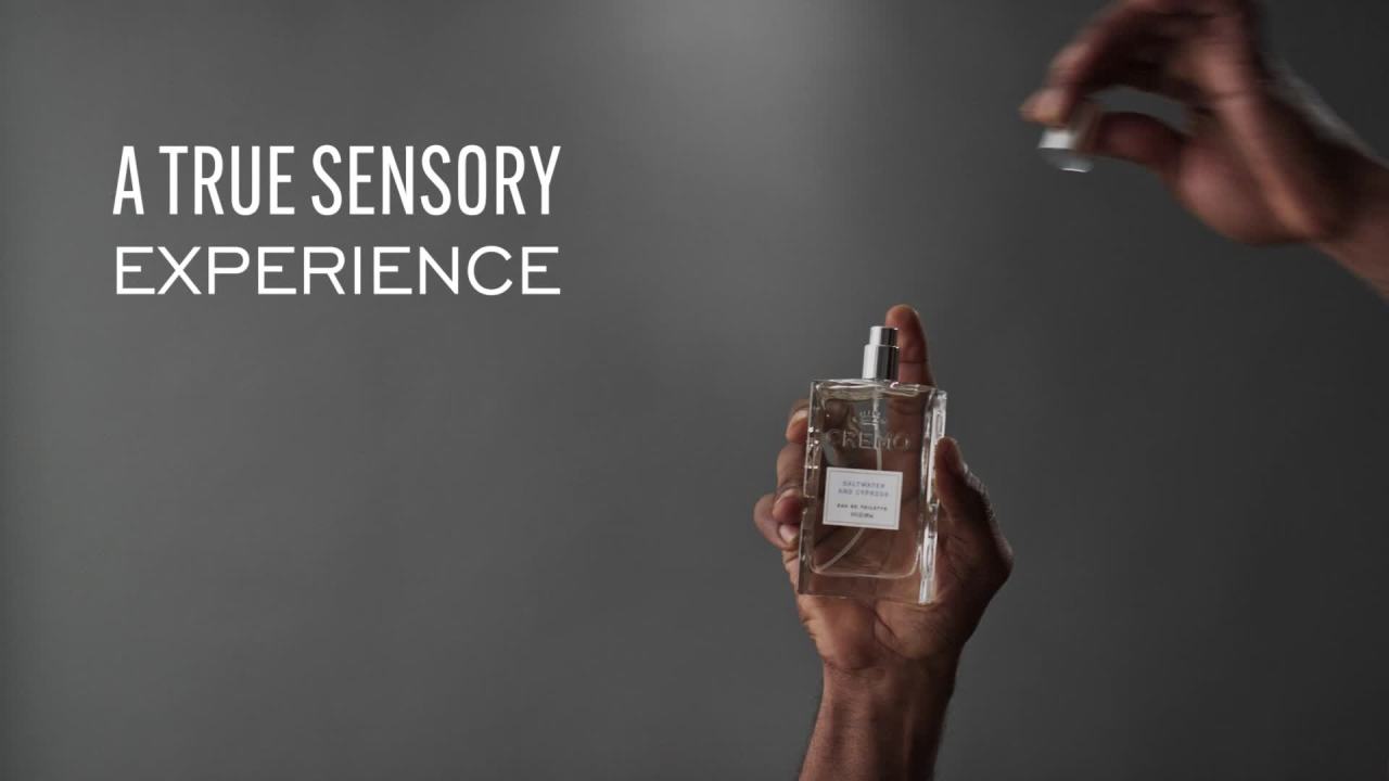 thumbnail video image 2 of Cremo Men's Spray Cologne Saltwater and Cypress EDT, EDT 3.4 fl oz, 2 of 7